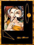 Dame mit Lupe